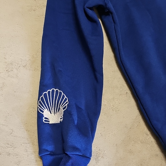 Nwot Royal Blue Palm Tree Graphic Hoodie #18 - Picture 2 of 4